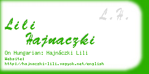 lili hajnaczki business card